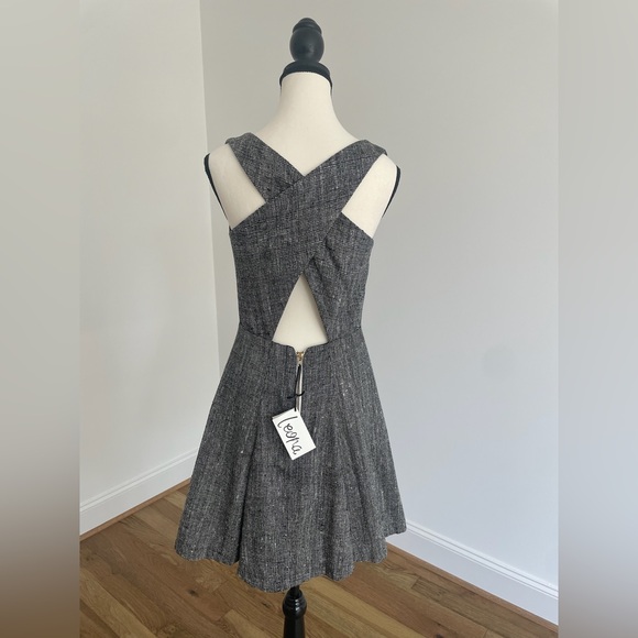 LEONA by Lauren Lillard Crossback Tweed Dress, size 2, NWT - Picture 5 of 13